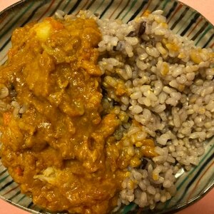 五穀米で！余ったカレーのブレンドカレー